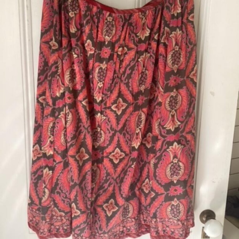 Vintage Lightweight Made in India Size L Flouncy Cotton Skirt